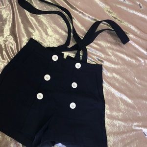 Voodoo Vixen sailor suspenders shorts